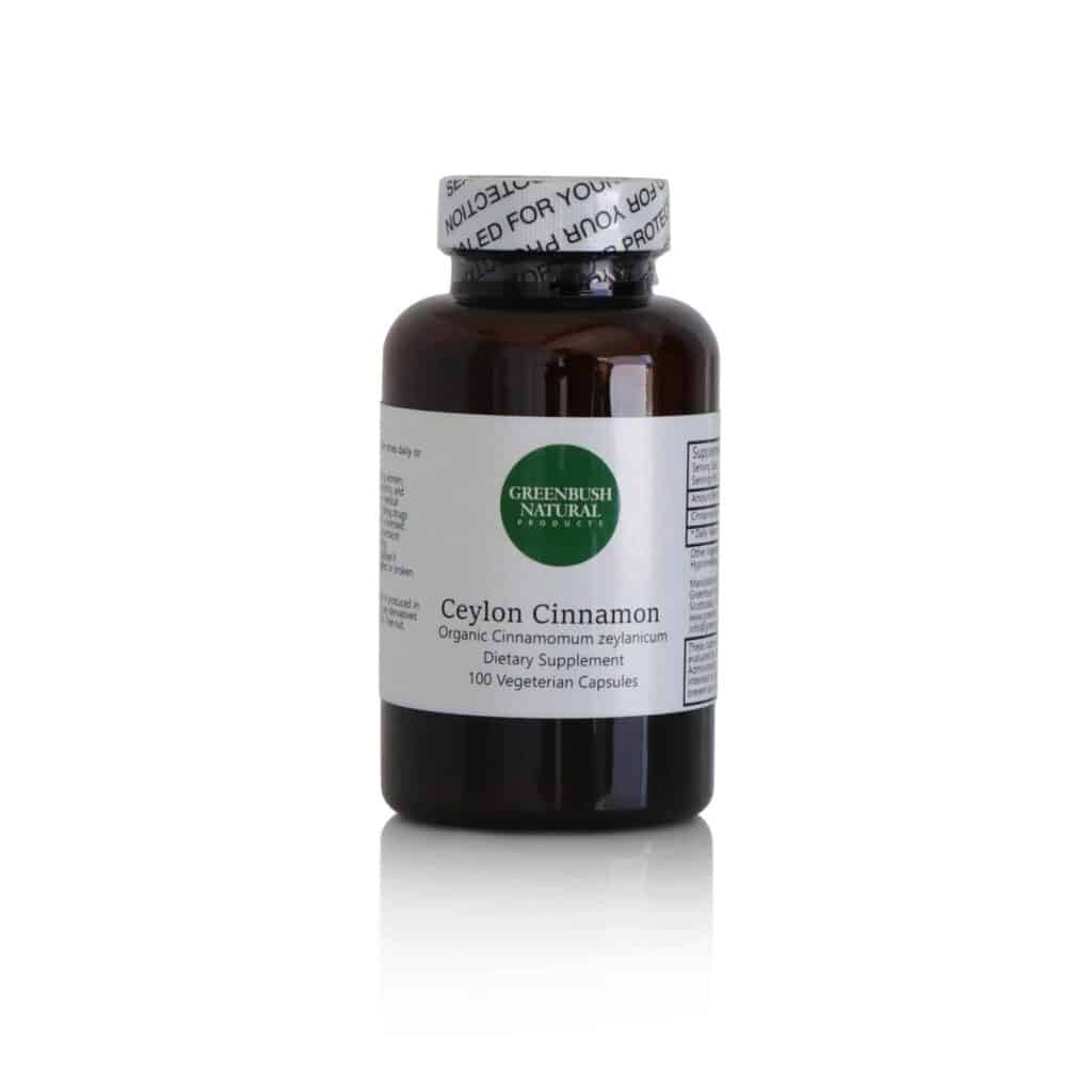 Ceylon Cinnamon Vegetarian Capsules - Digestive Health - 575mg per dose - 100 Count - Greenbush Natural Products