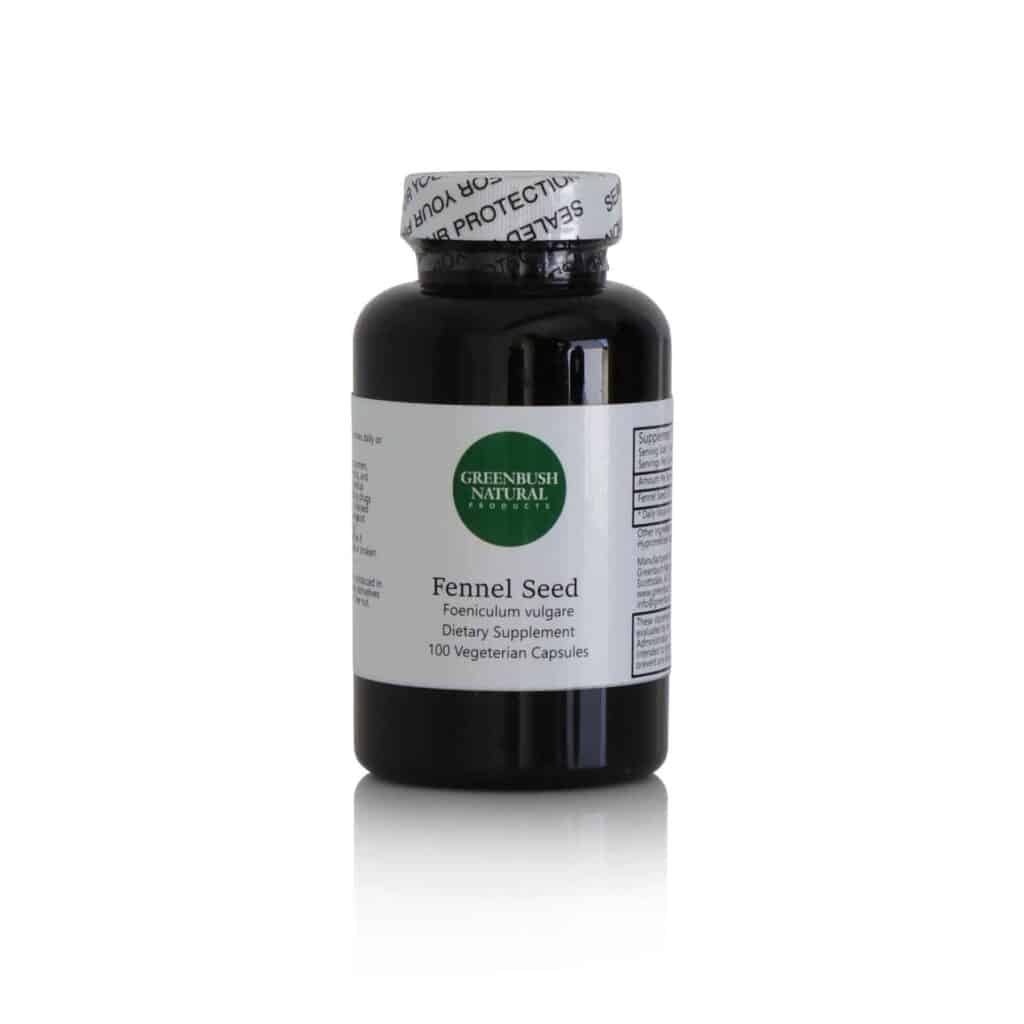 Fennel Vegetarian Capsules - 575mg per dose - 100 Count - Greenbush Natural Products